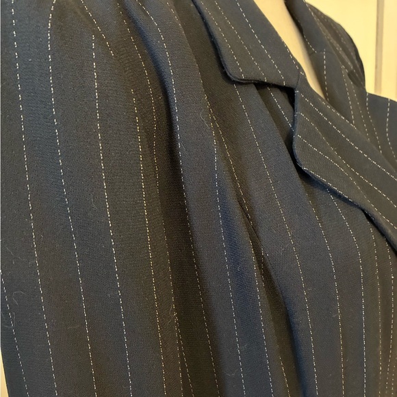 Vintage Brooks Brothers Black Striped Double-Breasted Dress - Picture 3 of 9